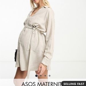 ASOS Maternity Linen Shirt Dress